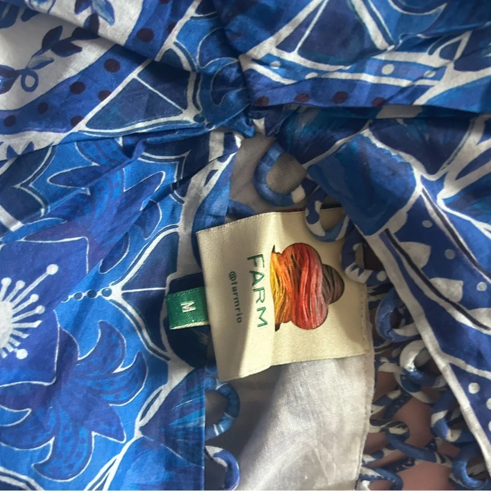 FARM Rio Blue Patterned Mini Dress - Picture 2 of 3